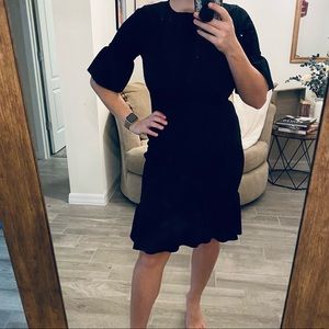 Michael Kors Stretch Knit Bell Puff Sleeve Dress